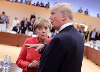 Angela Merkel y Donald Trump