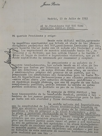 La carta de Perón a