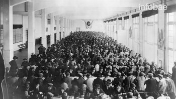 Inmigrantes europeos a su llegada