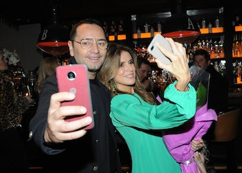 Las selfies de Flavia Palmiero y Fabián Medina Flores