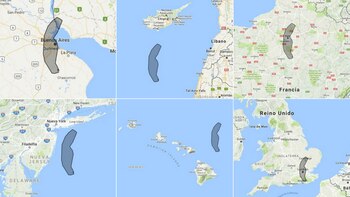 Distintos mapas que muestran el