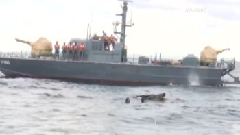 La embarcación de la Armada