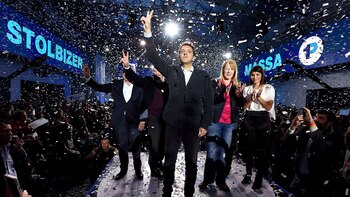 Sergio Massa durante el lanzamiento