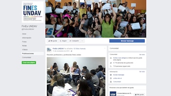 La página de Facebook de