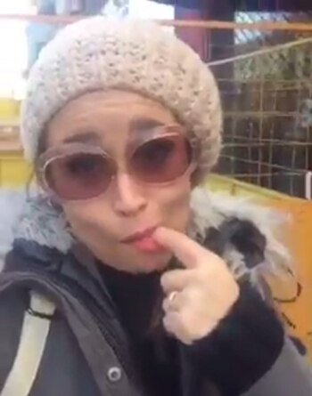 Julia Mengolini imitó a María