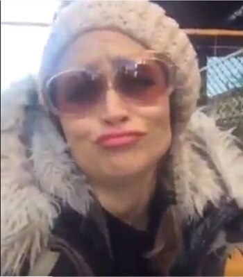 Julia Mengolini imitó a María