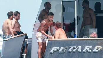 Neymar pasó el día en