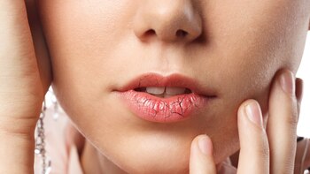 Close up of young female