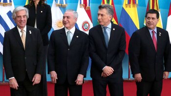 Tabaré Vázquez, Michel Temer, Mauricio