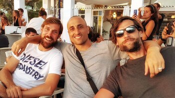 Nocioni, Ginóbili y Oberto (@manuginobili)