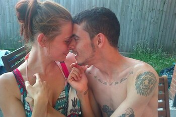 Katie Widdowson y su novio