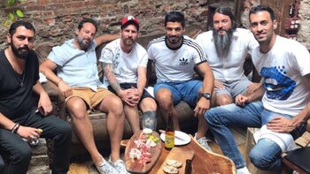 Messi, Suárez y Busquets comieron