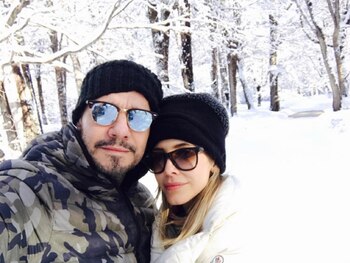 Tinelli y Valdes compartieron fotos