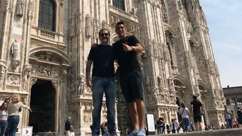 Mazzoni junto a Centurión en