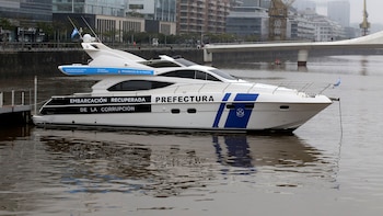 El yate recuperado del ex