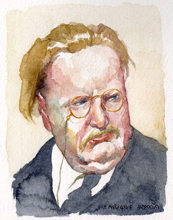 El escritor inglés G.K. Chesterton,