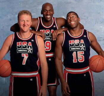 Larry Bird, Michael Jordan y