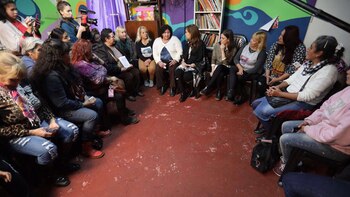 La ex presidente recorrió Quilmes,