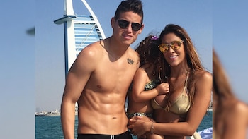 James Rodríguez y Daniela Ospina