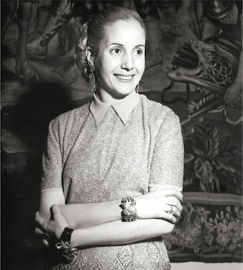 Retrato de Evita en el