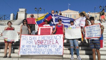 Un grupo de venezolanos en