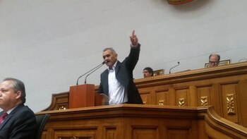 Eustoquio Contreras, durante su presentación