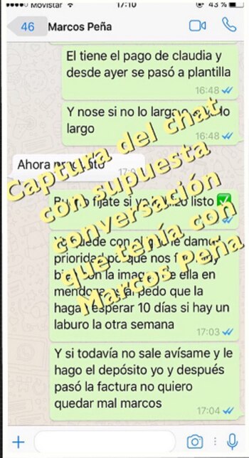 Los supuestos chats que, según