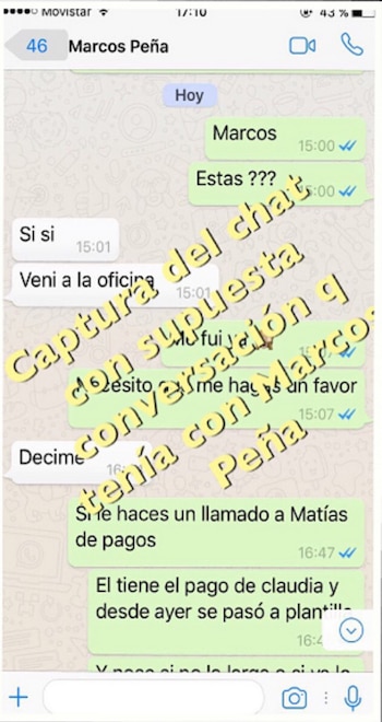 Los supuestos chats que, según
