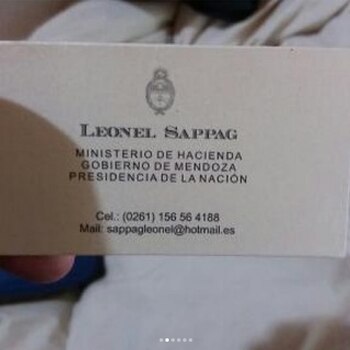 La tarjeta que Sappag Bottari