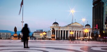 Plaza central de Skopje