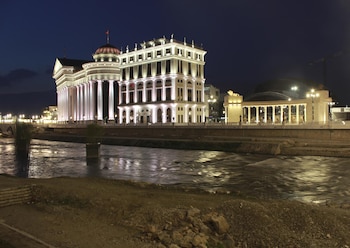 El monumental centro de Skopje,
