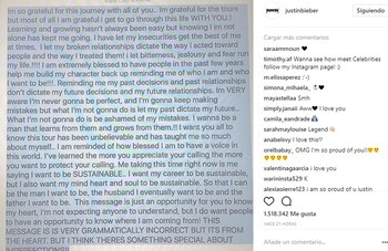 El comunicado de Justin al