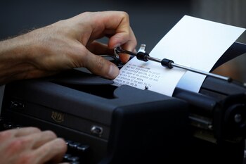 La vieja máquina de escribir