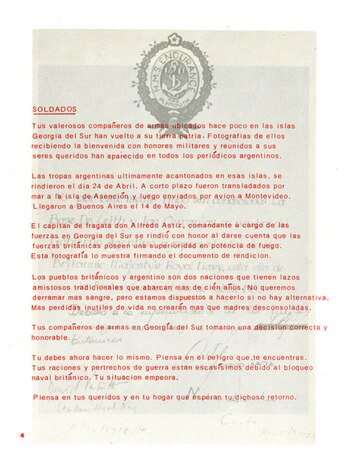 El mensaje que los británicos