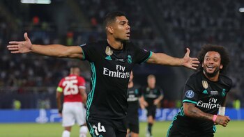 Casemiro marcó el primer gol del partido (REUTERS)