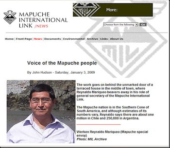 Reynaldo Mariqueo es el “werken”, es decir, vocero o representante