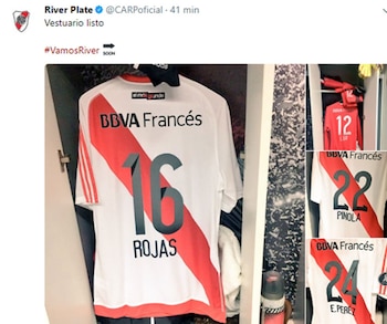 “Vestuario listo”, compartió River en su cuenta oficial sin percatarse del error