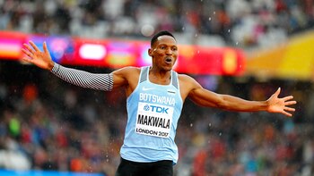 Isaac Makwala logró correr los