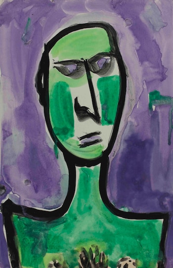 “Mascarita”, ca. 1994. Técnicas y