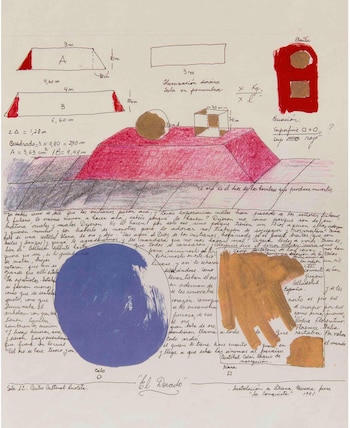 Boceto, 1991. Tinta, témpera y