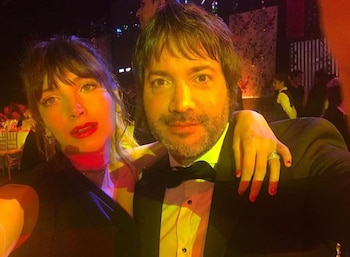 Solange Abraham con su marido