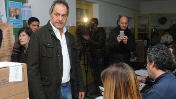 Daniel Scioli emitió su voto