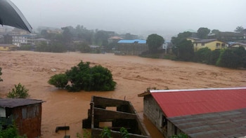 Inundaciones en Freetown (Society 4 Climate Change Communication via AP)