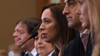 Ayer, la gobernadora bonaerense María