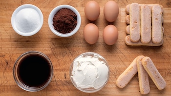 Los clásicos ingredientes el tiramisú
