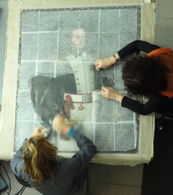 Proceso de restauración del retrato