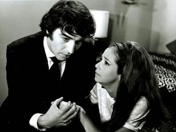 Sandro junto a Soledad Silveyra en su actuación en el cine
