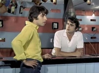 Sandro junto al actor Ricardo Bauleo