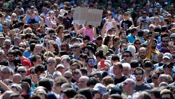 El pueblo de Barcelona salió