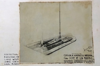El diseño original del monumento